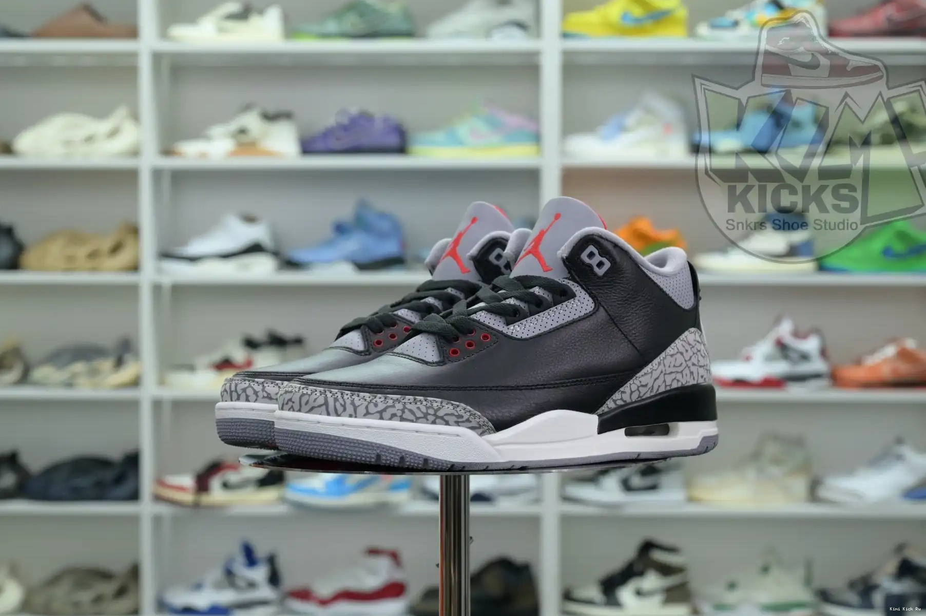 Air Cement Jordan Reimagined” 3“Black Kimikick 0607